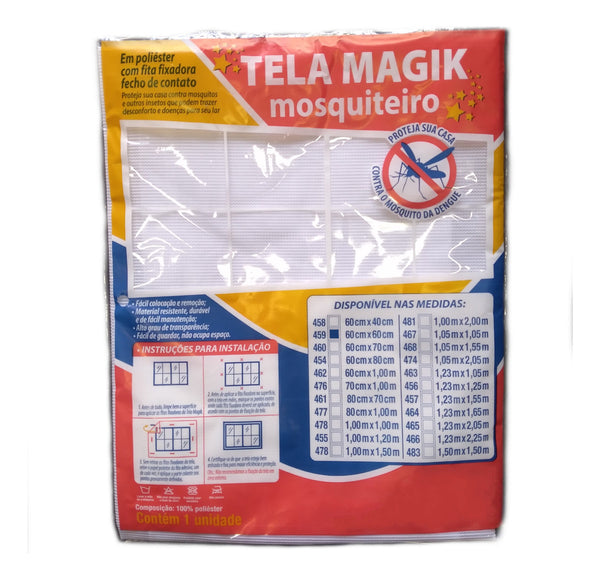 Tela Mosquiteiro Poliester Velcro 60x60cm