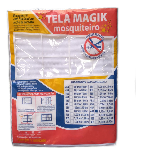 Tela Mosquiteiro Poliester Velcro 123x165cm
