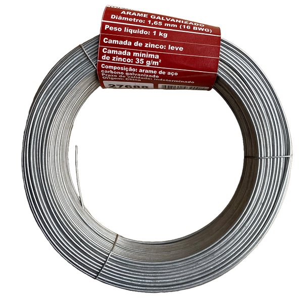 Arame Galvanizado 16 Bwg - 1,65mm 1kg