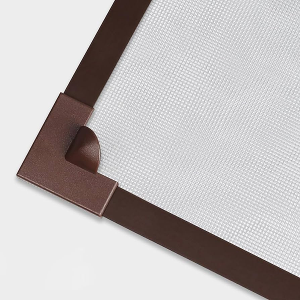 Tela Mosquiteira Magnética Janela (Moldura Marrom) - Kit 130x130cm