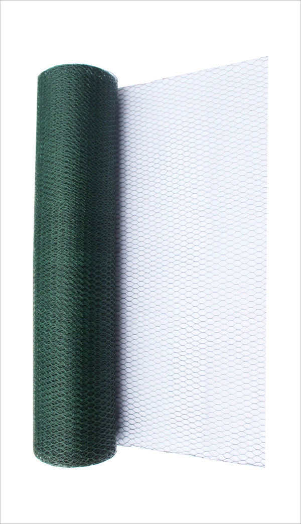 Tela Hexagonal Viveiro PVC Malha 1/2 Fio 24 Bwg - 50 X 1,00m